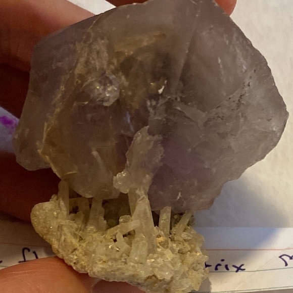 Natural purple fluorite on crystal matrix from Morocco-Updated photos added - Picture 14 of 16